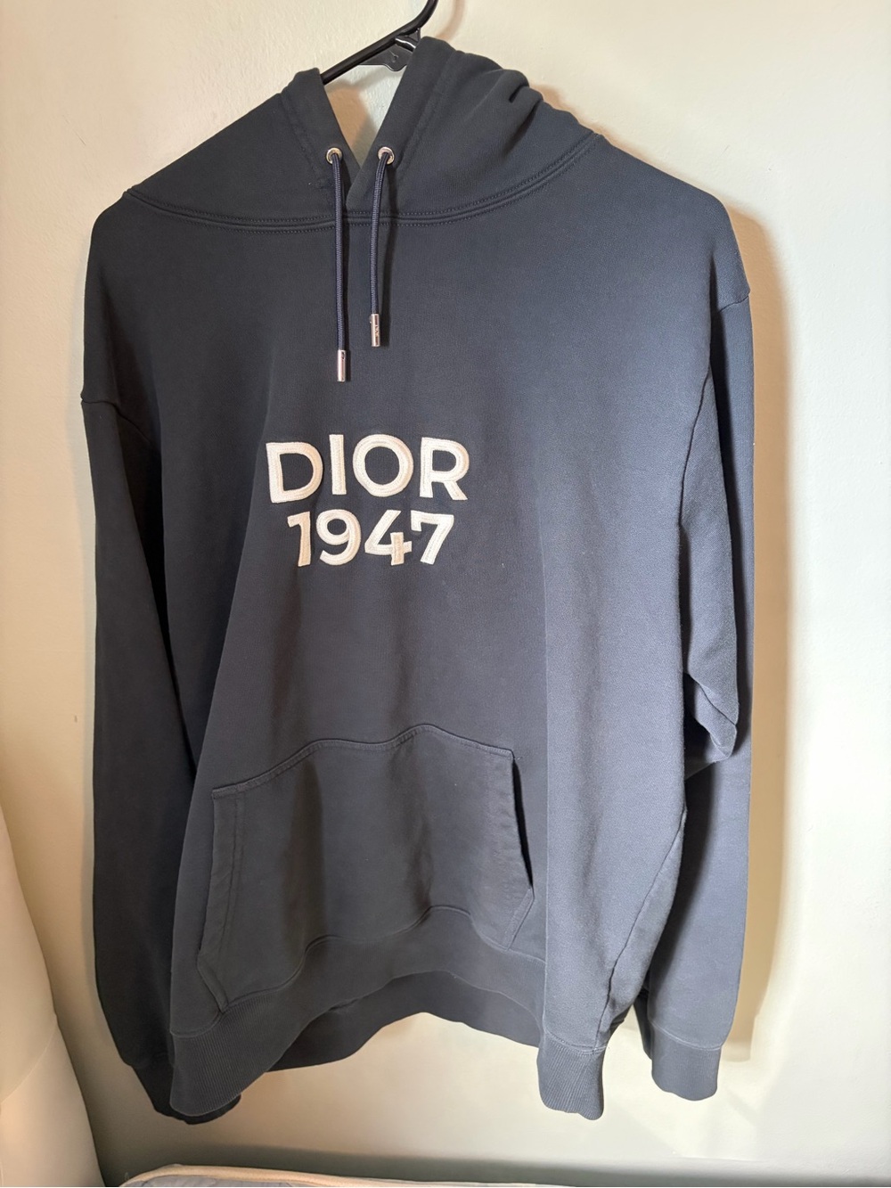 Dior 1947 Men's Dark Navy Logo Hoodie